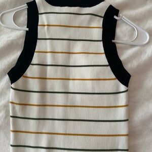 A.L.C. Black and White Striped Camisole